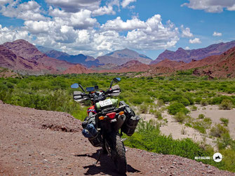 Motorradreise von Patagonien nach Alaska, Argentinien, Quebrada de los Conchas, Honda CRF 300 L