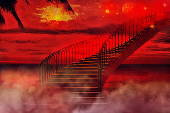 Treppe zum Himmel composing rot