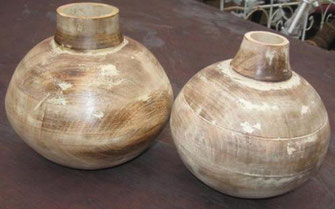 Houten vazen set ter waarde van € 40,-