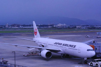 JAL機が羽田から着きました、次の便で帰ります
