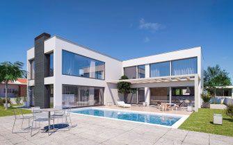 Infografía de arquitectura. Chalet en Alicante