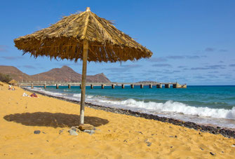 Porto Santo salos paplūdimys prie Vila Baleiros miestelio