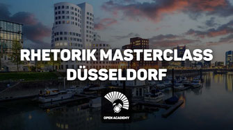 Public Speaking lernen in der Open Academy Düsseldorf - Rhetorik Masterclass offener Workshop