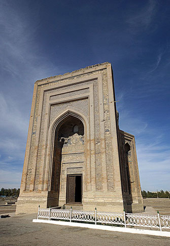 Mausoleum of Turabek-Khanym. The largest building in the plain of Konye-Urgench. Turabek-Khanym was the daughter of Uzbek Khan who converted the area to Islam.