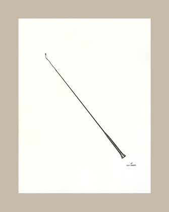 Realistic graphite drawing: Reitgerte, riding crop, equestrian gear