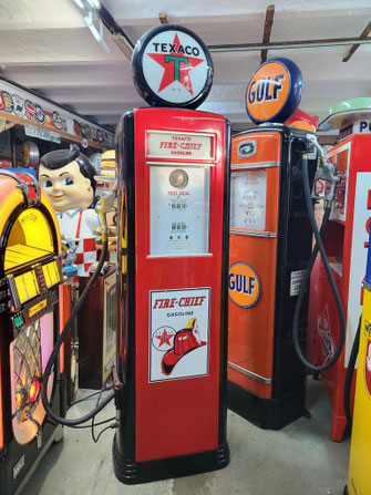  Texaco Tanksäule Deko Tankstelle Diner Hot Rod Garage Mohawk Indianer Western Saloon