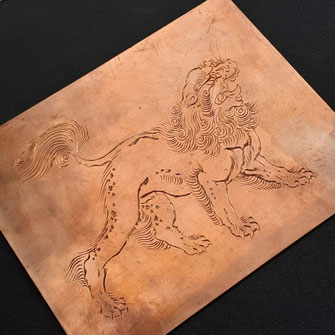 彫り手板２「鳥獣戯画」《tomo》