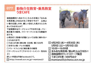 動物介在教育・乗馬教室　 うまCAFE