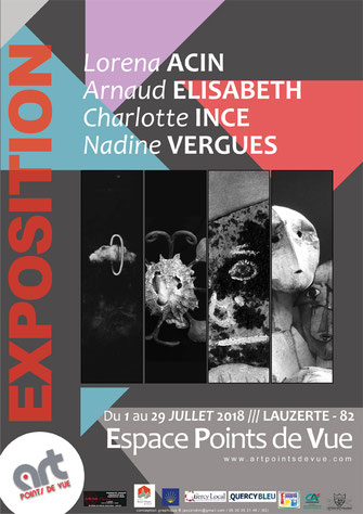 Affiche de l'exposition du mois de mai 2018 à l'Espace Points de Vue de Lauzerte