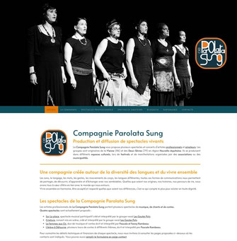 site web de la compagnie parolata sung de loudun 86, réalisé avec e-cime