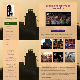site web du silo recyclerie, association pour le recyclage à loudun 86, réalisé avec e-cime