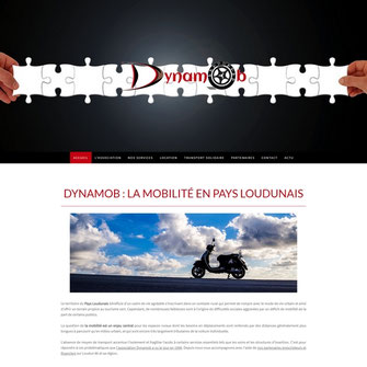 site web de Dynamob, association pour la mobilité de Loudun 86, réalisé avec e-cime