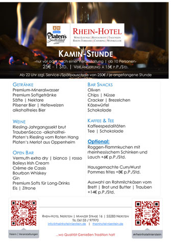 Kamin-Stunde | Happy hour | Afterwork