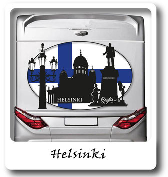 Helsinki Aufkleber Finnland