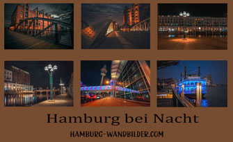 Hamburg bei nacht hamburg wandbilder Motive