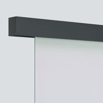 laufschiene schiene schwarz für glas schiebetür
