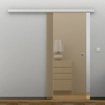 Schiebetür aus Glas bronze online konfigurieren günstig kaufen