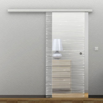 Glasschiebetür mit Lasergravur online günstig kaufen