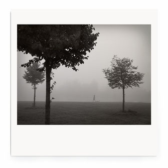 Walking In Fog - Art Print