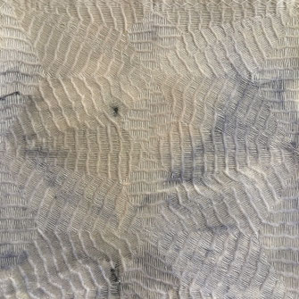 Kantha, pflanzengefärbte Baumwolle, 20x20 cm, "NORDSTERN"