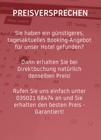Unser Preisversprechen: Wir bieten den günstigeren Booking-Preis auch bei der Direktbuchung an.