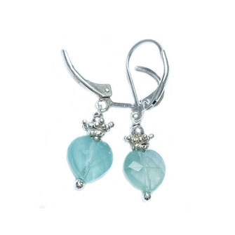 Dein Schmuck-Geschenk mit Herz: Ohrringe mit Aquamarinstein in Herzform