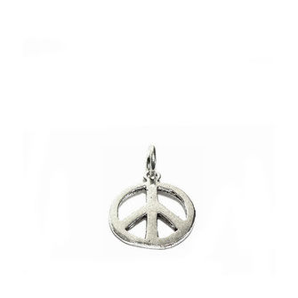 mini kleiner Peace Schmuck Anhänger aus 925 Silber