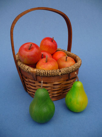 Äpfel Birnen Drechseln Drechslerei Holzartikel Kunsthandwerk Holz, Geschenk Geschenkartikel Mitbringsel Kunst
