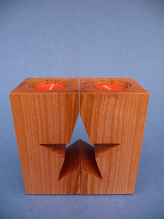 Tischlicht Eschenholz Holz Lichtobjekt Wohnaccessoire Weihnachten Esche