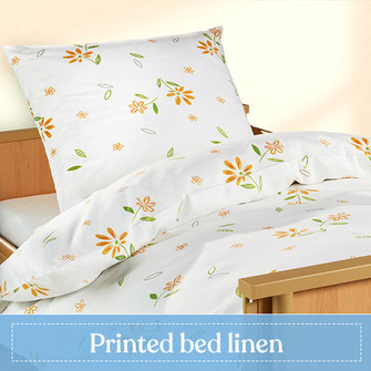 printed bedding for hospitals and nursing homes