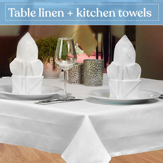 Tabel linen, Tablecloths and napkins for catering