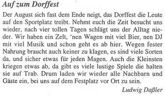 Bild: Wünschendorf Erzgebirge Dorffest 1997 