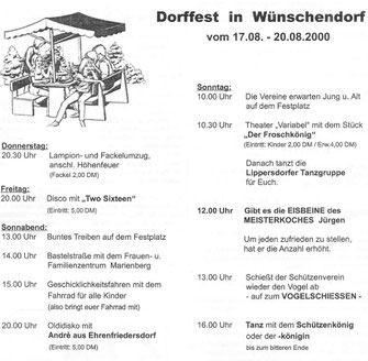 Bild: Wünschendorf Dorffest 2000