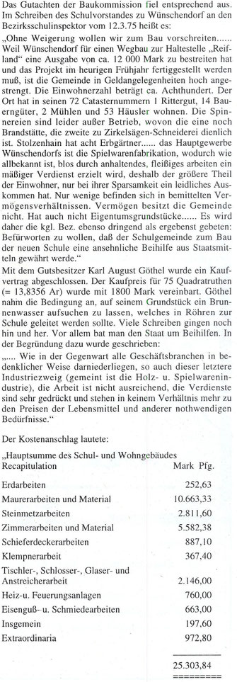 Bild: Wünschendorf Erzgebirge Schule