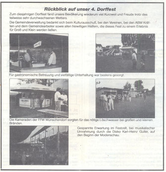 Bild: Wünschendorf Erzgebirge Dorffest 1993