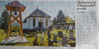 Bild: Wünschendorf Erzgebirge Friedhof Glockenturm 2025