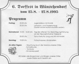 Bild: Wünschendorf Erzgebirge Dorffest 1995