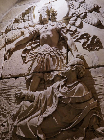 Sculpture, Abbey, Abbaye, Mont-Saint-Michel, Baie du Mont-Saint-Michel