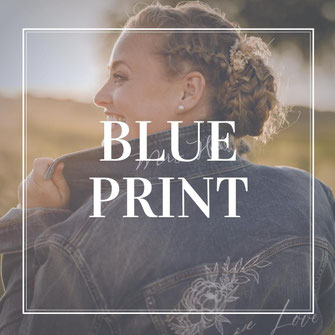 Blue print standaard prints op spijkerjackje