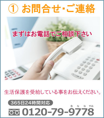 お困りの方が葬儀社へ電話をかけている画像。0120-79-9778