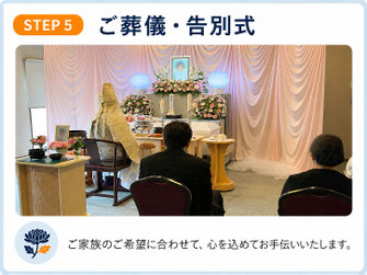 ご家族の希望に合わせて葬儀・告別式を執り行う様子の写真