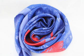 Carré de soie Fanfaron Bassin d'Arcachon Bordeaux Made in France Foulard