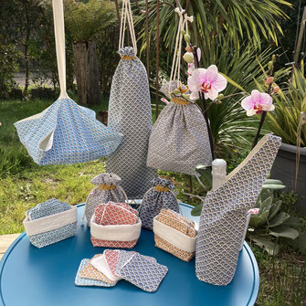 Ces sacs à pain, sac à baguettte et sac à tarte de la gamme Chic ont été crées par Marie et Mathilde dans son atelier artisanal près de Nantes.