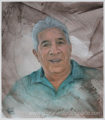Retrato al oleo Mauricio Moran Estudio De Arte