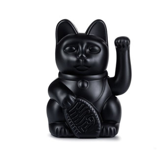 Lucky Cat Black Classic Donkey Winkekatze www.canenya.de