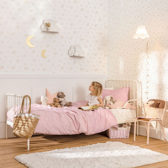 hübsche Tapeten und Stoffe für Mädchen online kaufen- Einrichtungsideen für Kinderzimmer in Hamburg- Canenya Raumdesign für Kinder Kinderladen in Hamburg