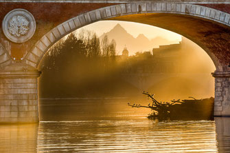 Torino fotografie del fiume Po