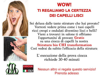 Stiratura capelli bio  prova gratuita