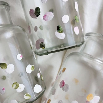 ハンドペイントフラワーベース