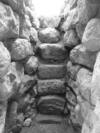 Treppe am Ende eines Ganges